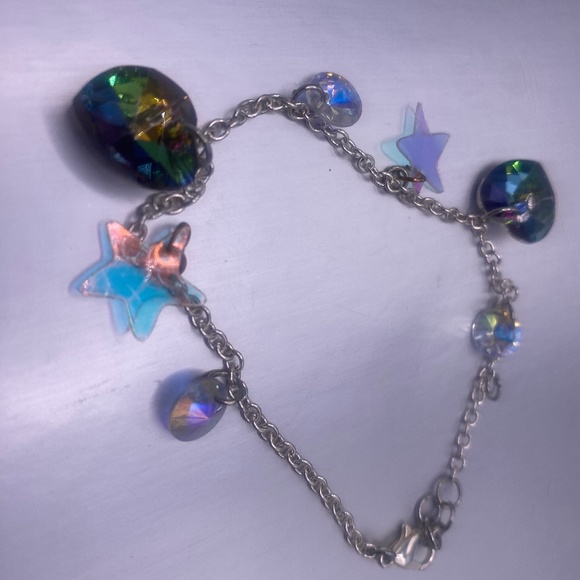 8 Inch Heart/Star Homemade Anklet/Bracelet - Picture 1 of 3